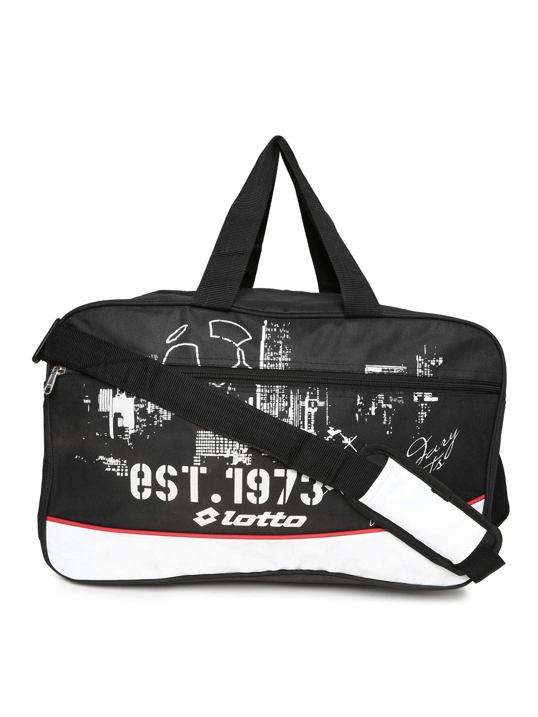 Buy Lotto Unisex Black Printed Duffel Bag Duffel Bag for Unisex