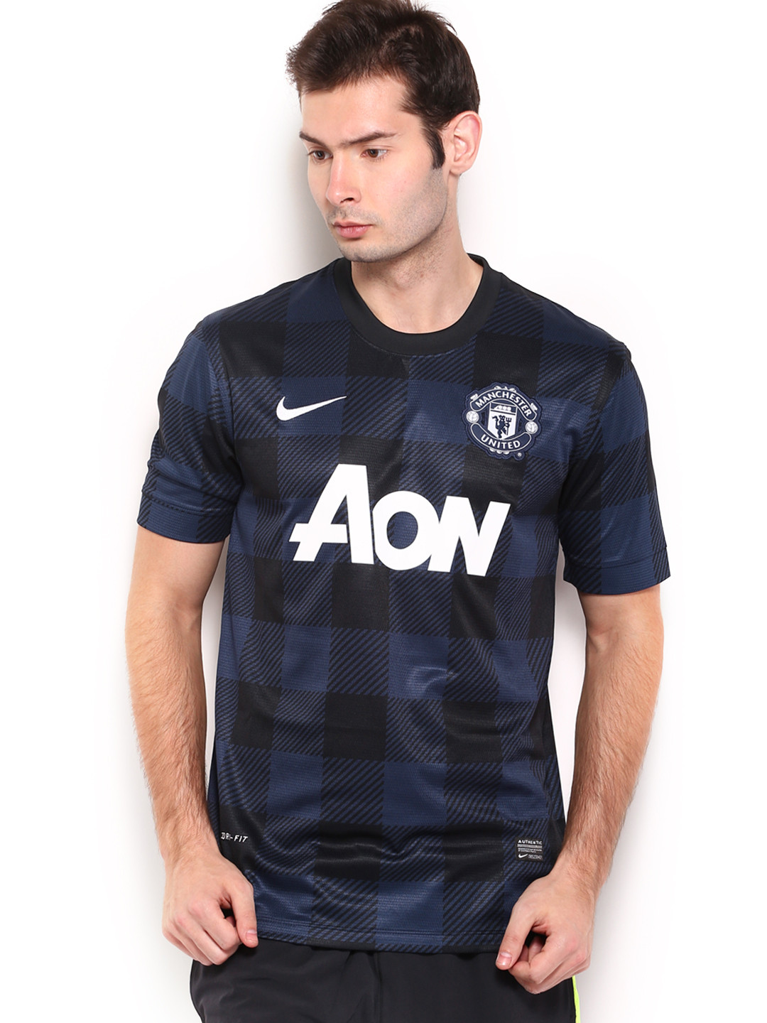 Buy Nike Navy Blue MANU Away Football Tshirts - Tshirts for Men 153181 | Myntra