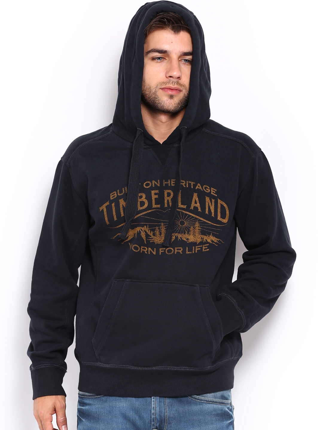 Buy Timberland Men Navy Hooded Sweatshirt - Sweatshirts for Men 193856