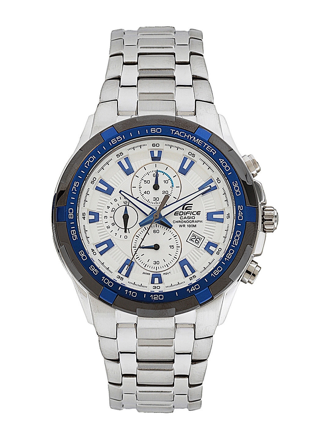 casio edifice chronograph white dial men's watch