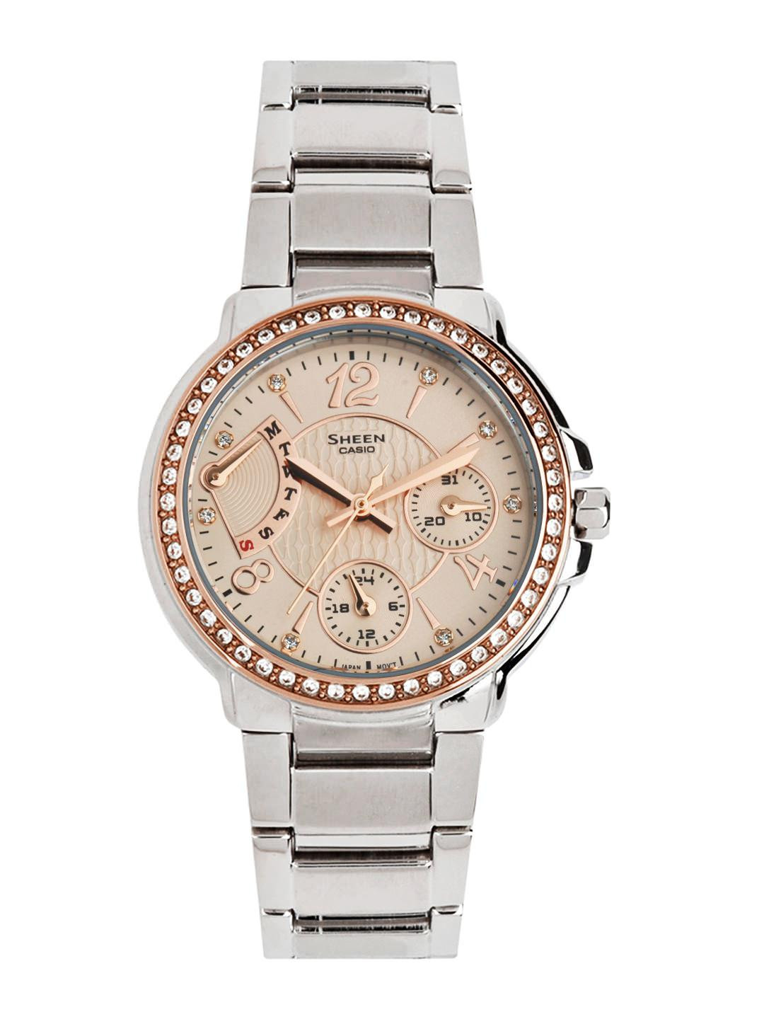 Buy Casio Sheen Women Cream Coloured Dial Watch SX093 SHN 3008BSG 7ADR