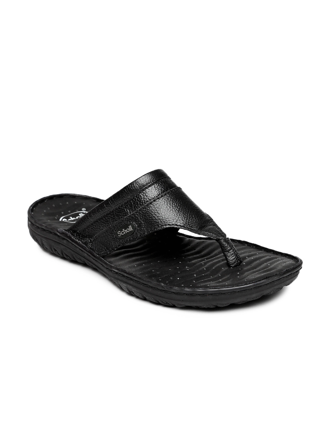 Buy Dr. Scholl Men Black Leather Sandals Sandals for Men 367768 Myntra