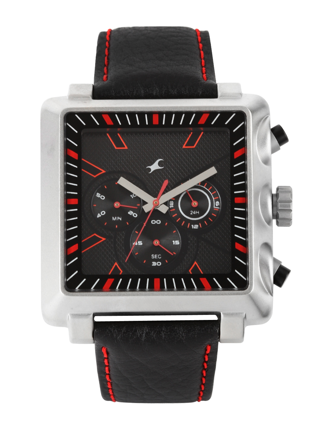 fastrack black dial digital watch