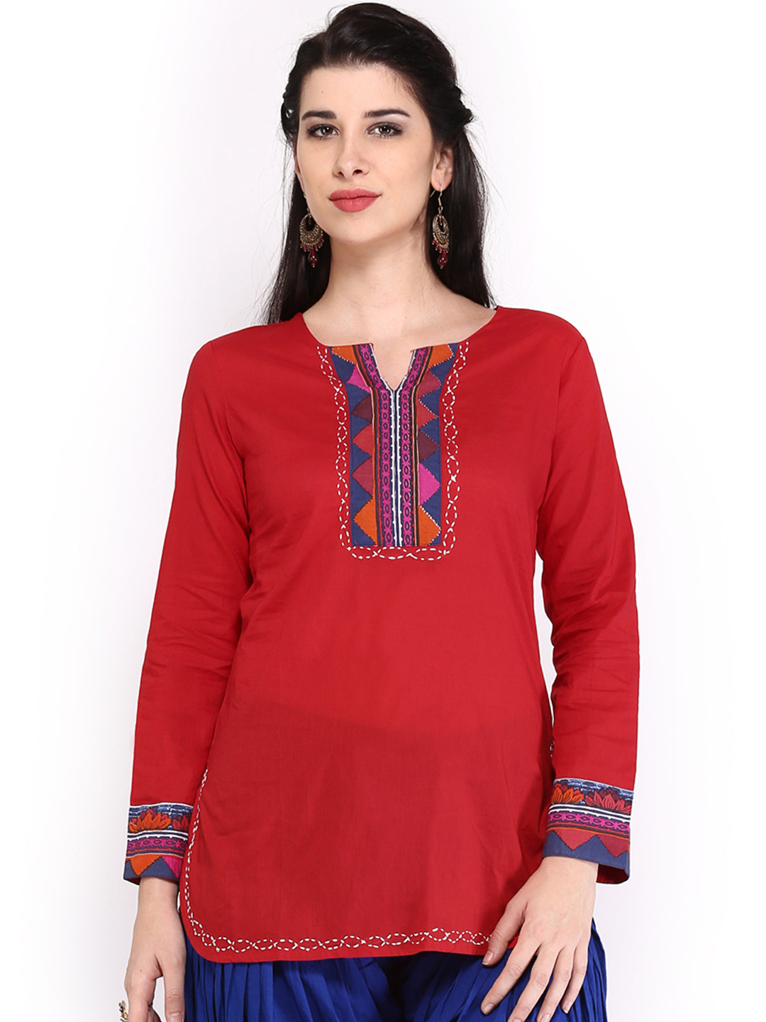 Buy BIBA OUTLET Women Red Kurti - Kurtis for Women 401637 | Myntra