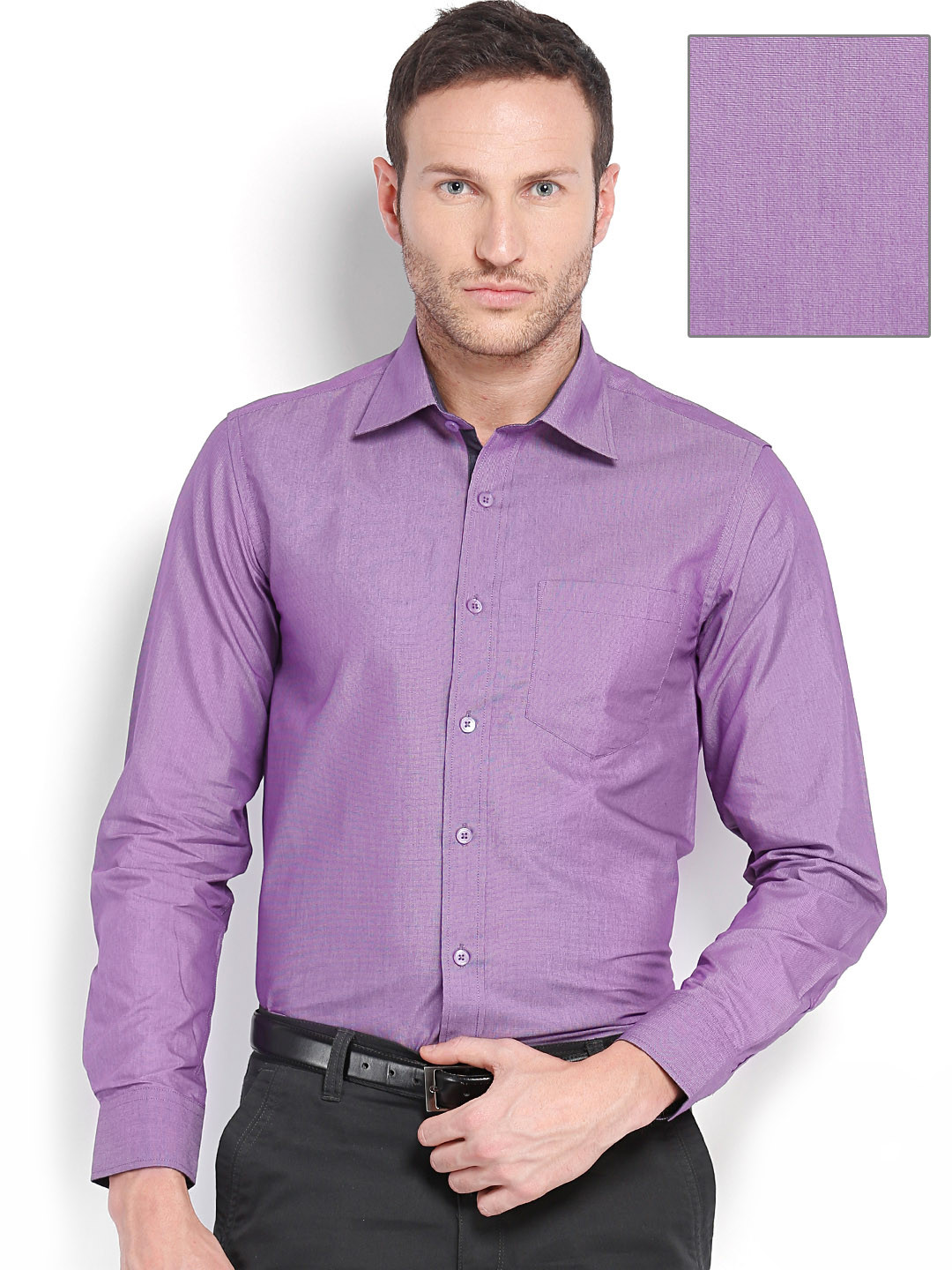 Buy Inmark Men Purple Slim Fit Formal Shirt Shirts for Men 447150