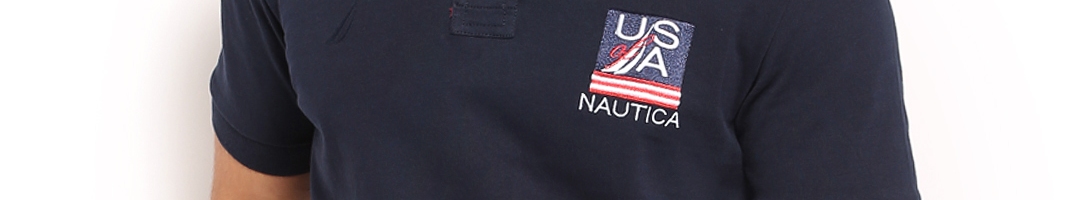Buy Nautica Men Blue Polo Pure Cotton T Shirt - Tshirts for Men 465481 ...