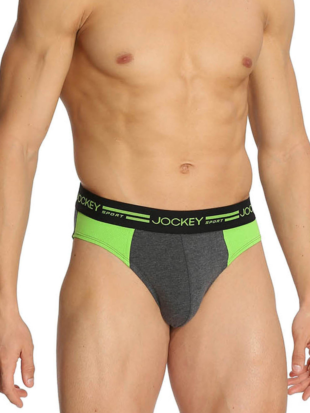 Buy Jockey Sport Men Performance Stretch Grey Briefs SP02 Briefs for
