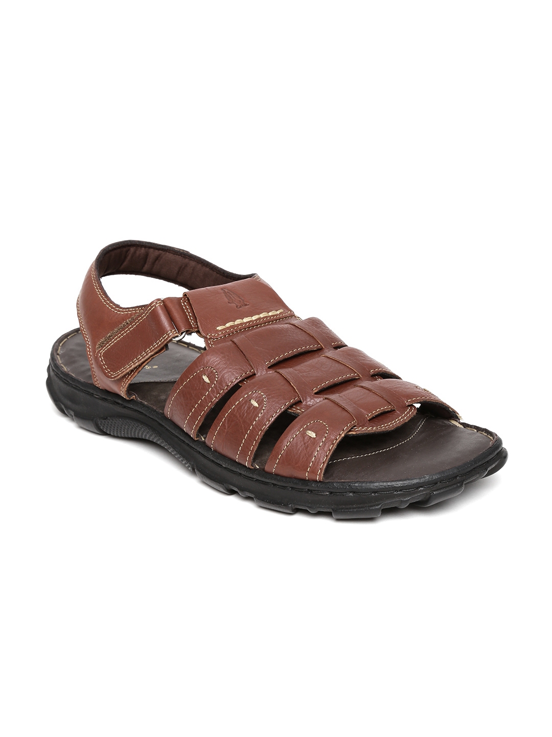 Buy Hush Puppies By Bata Men Brown Leather Sandals - Sandals for Men ...