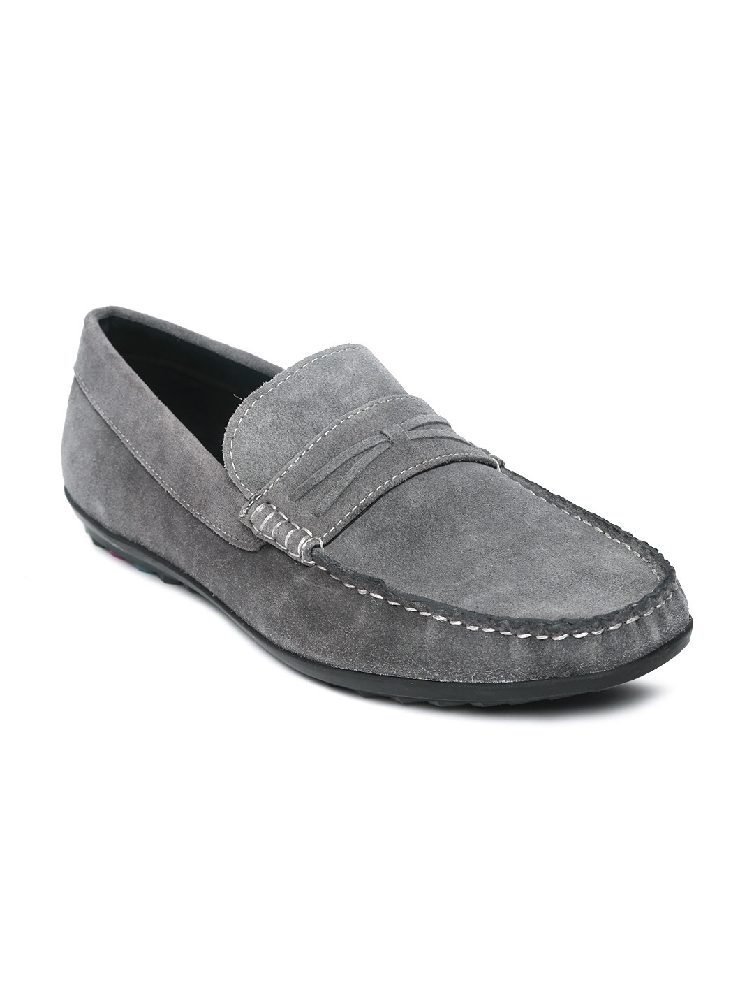 Buy Mast & Harbour Men Grey Suede Loafers - Casual Shoes for Men 562797 ...