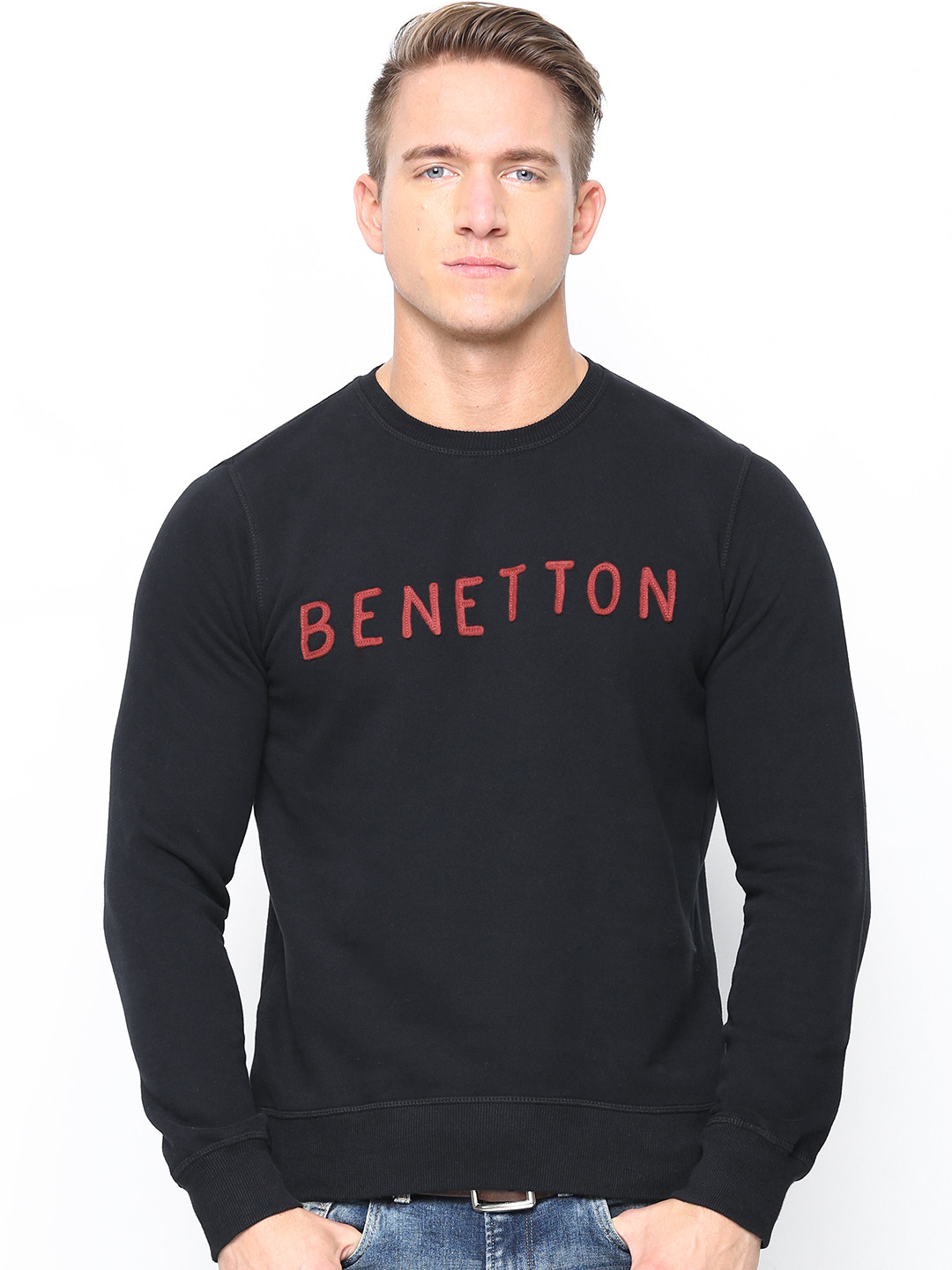 united colors of benetton black sweatshirt