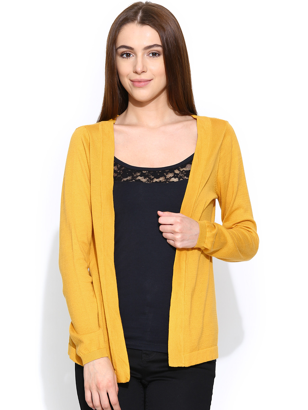 Buy ONLY Mustard Yellow Shrug Shrug for Women 570928 Myntra