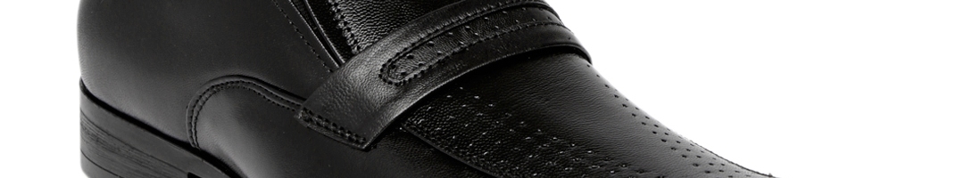 Buy San Frissco Men Black Leather Semiformal Shoes - Formal Shoes for ...