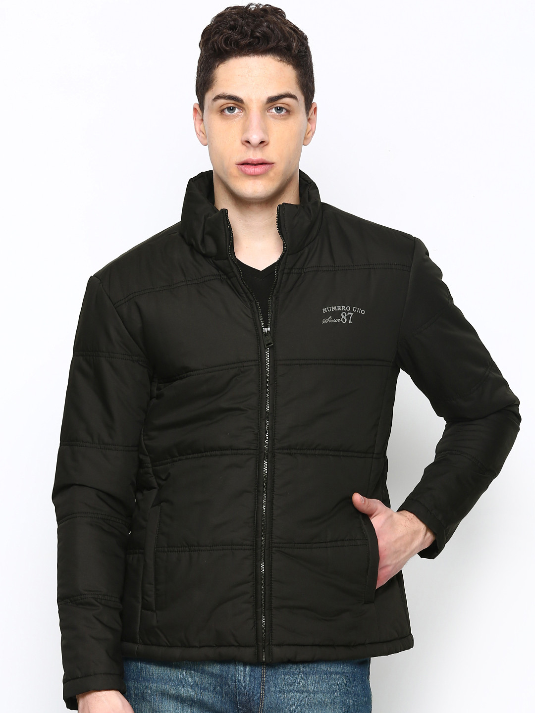 Buy Numero Uno Men Black Jacket Jackets for Men 575083 Myntra