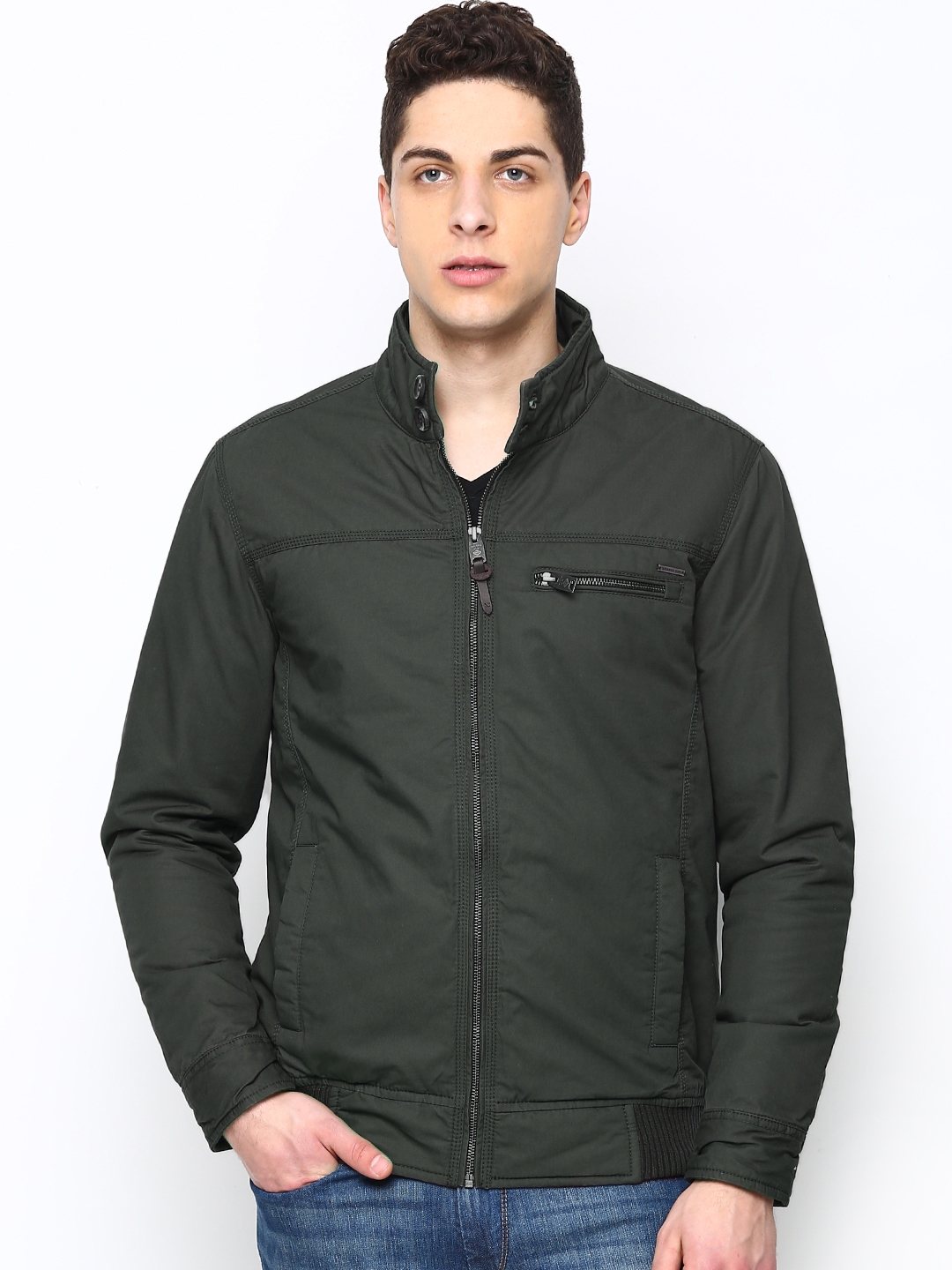 Buy Numero Uno Men Olive Green Jacket - Jackets for Men 575090 | Myntra