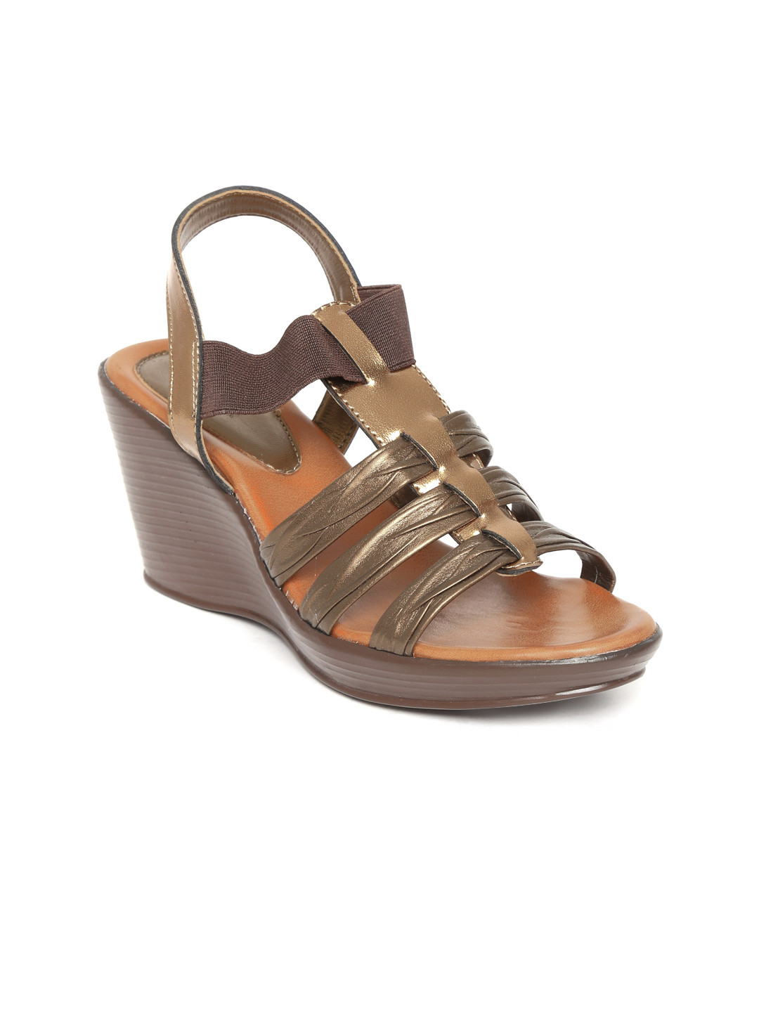 Buy Catwalk Women Bronze Toned Wedges Heels for Women 576338 Myntra