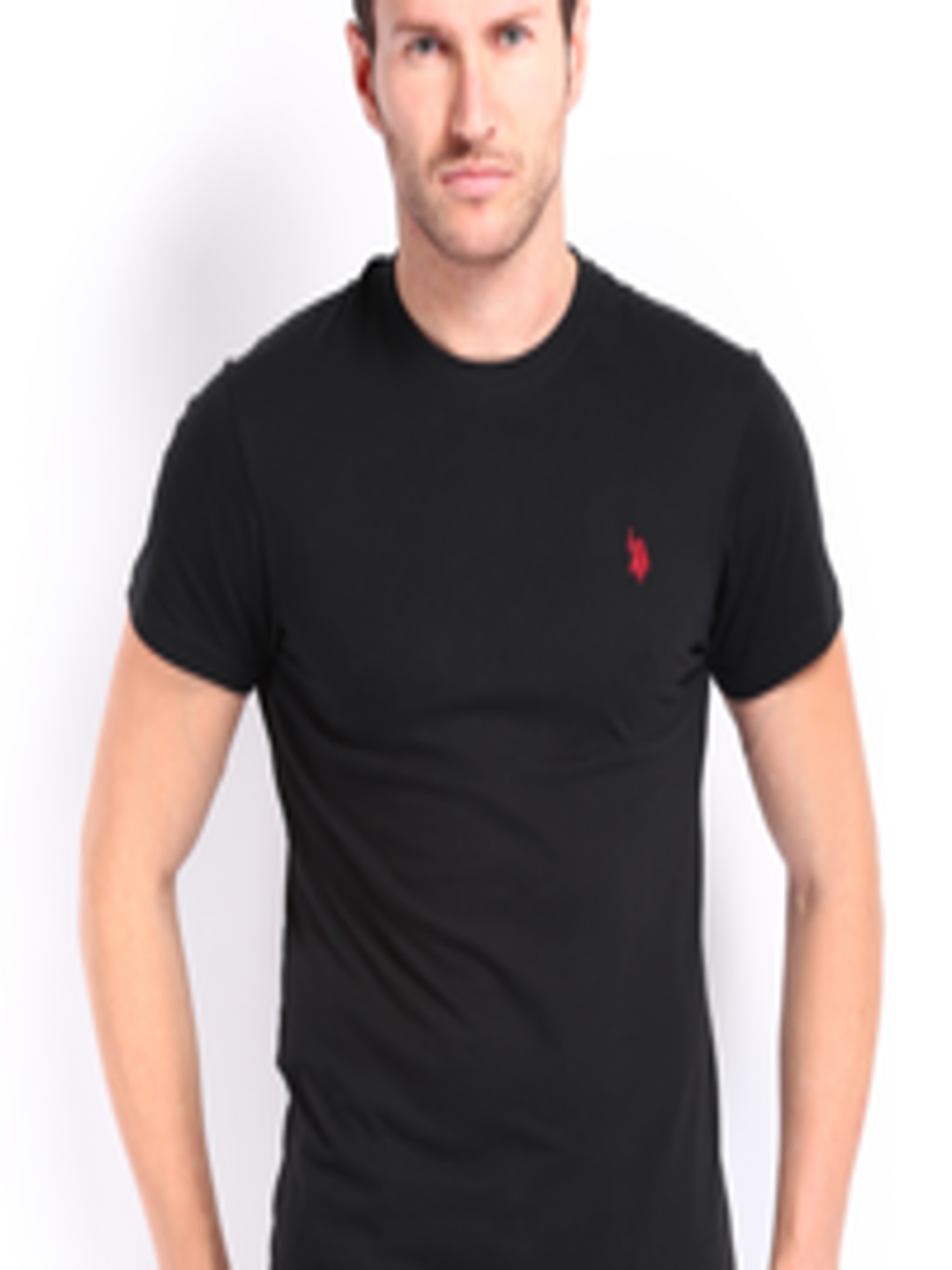 Buy U.S. Polo Assn. Men Black T Shirt - Lounge Tshirts for Men 579020 ...