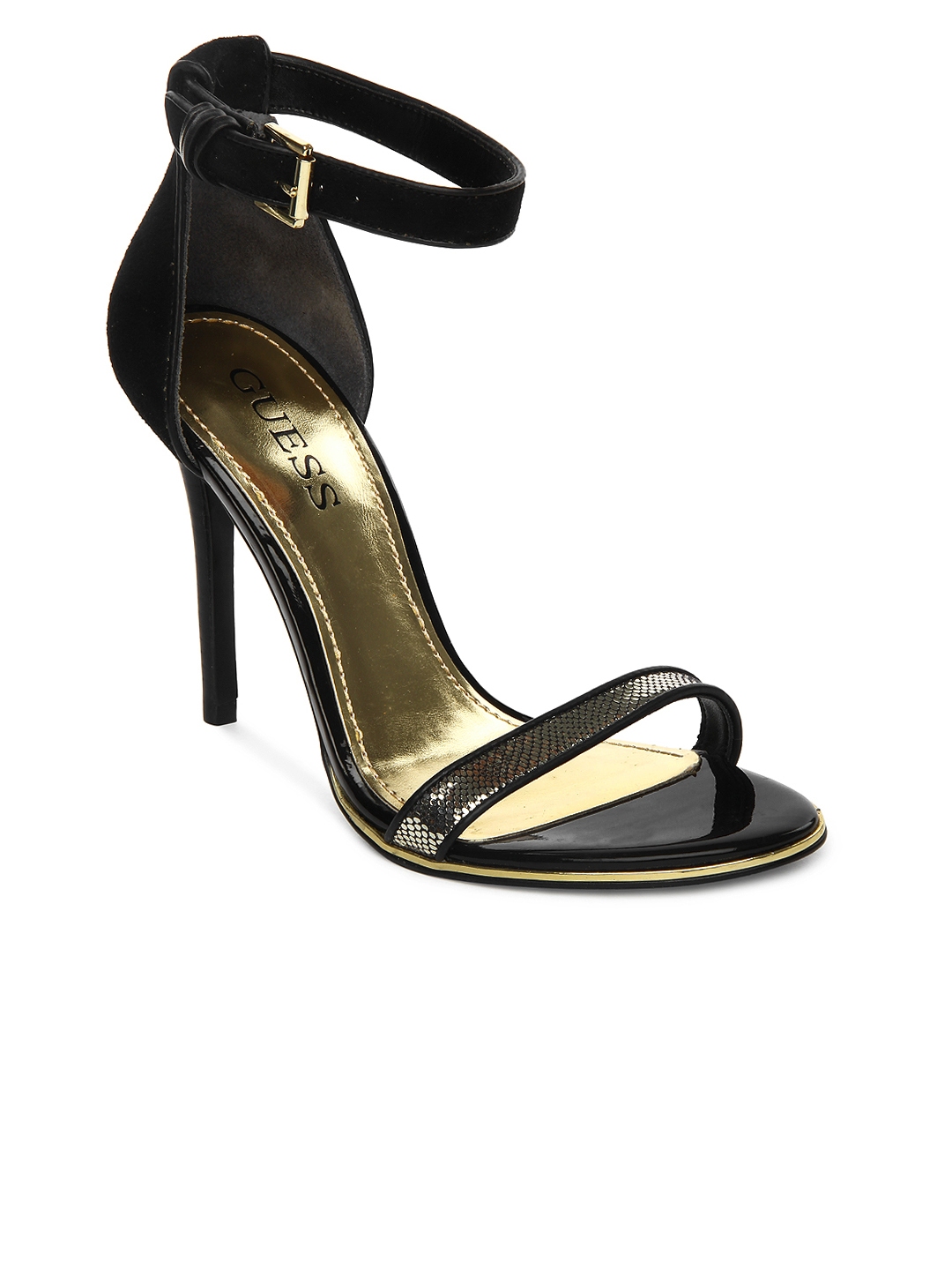 black guess high heels