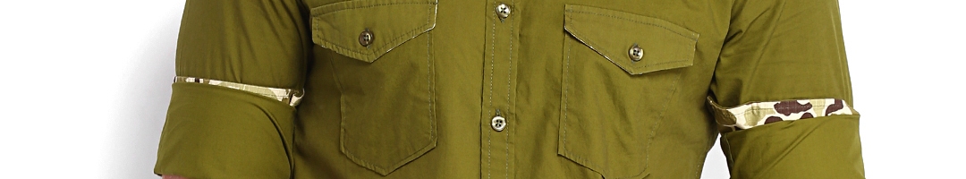 Buy Inmark Men Olive Green Casual Shirt - Shirts for Men 591115 | Myntra