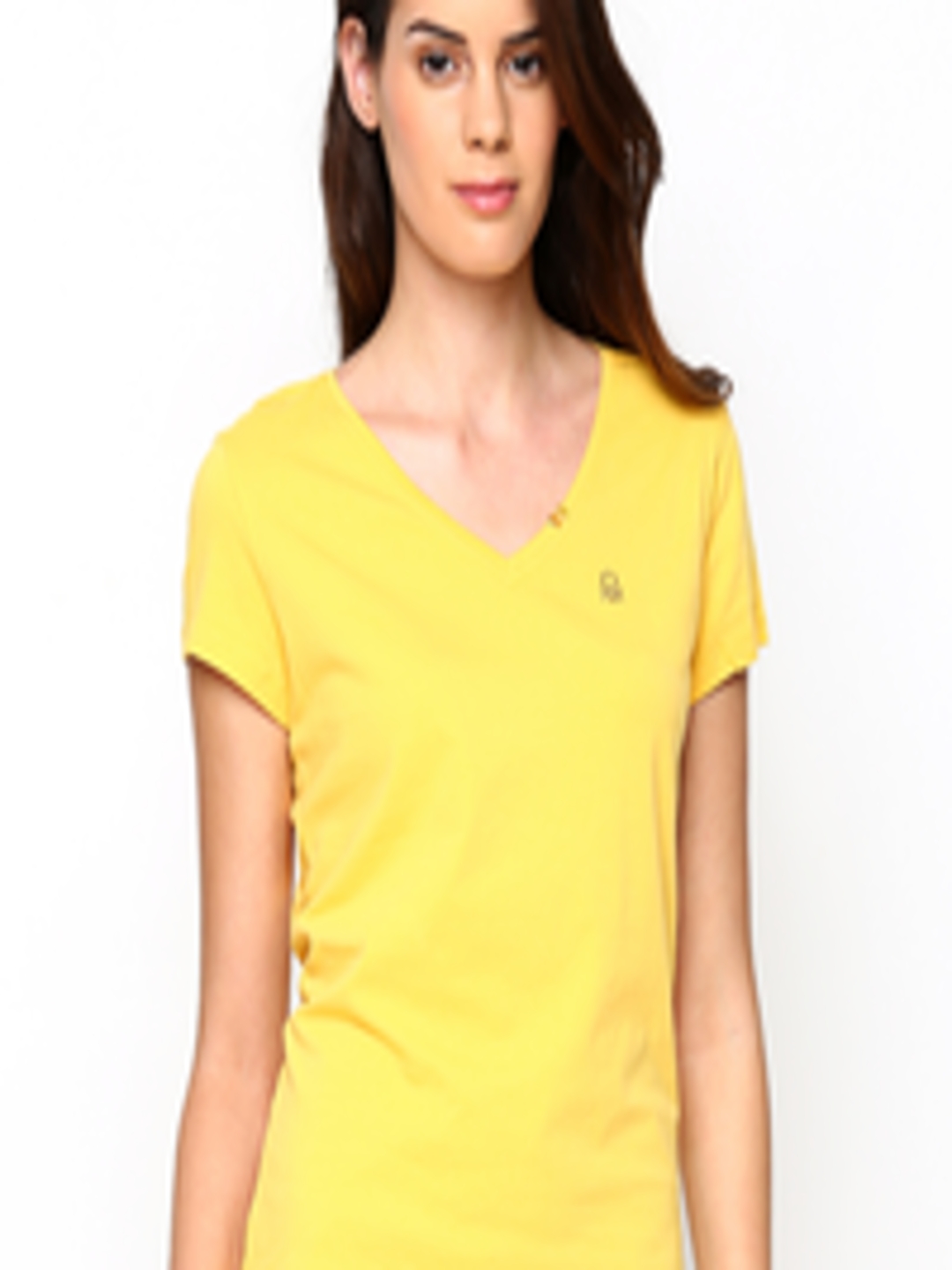 Buy Undercolors Of Benetton Women Yellow T Shirt - Tshirts for Women ...