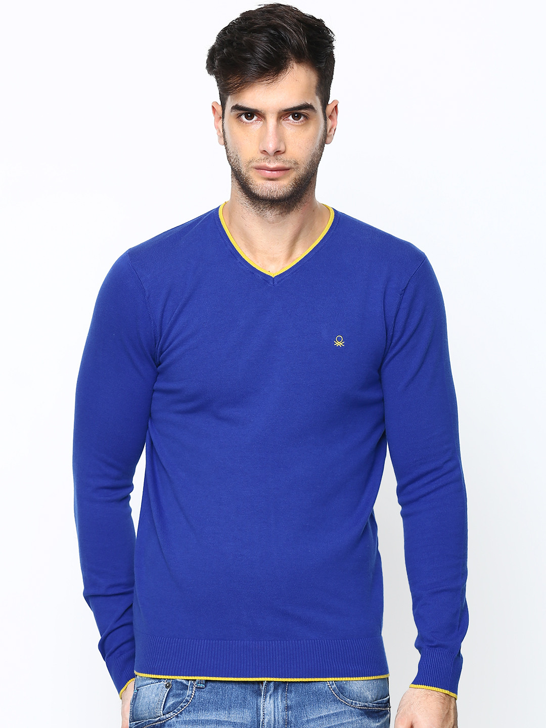 Buy United Colors Of Men Blue Sweater Sweaters for Men