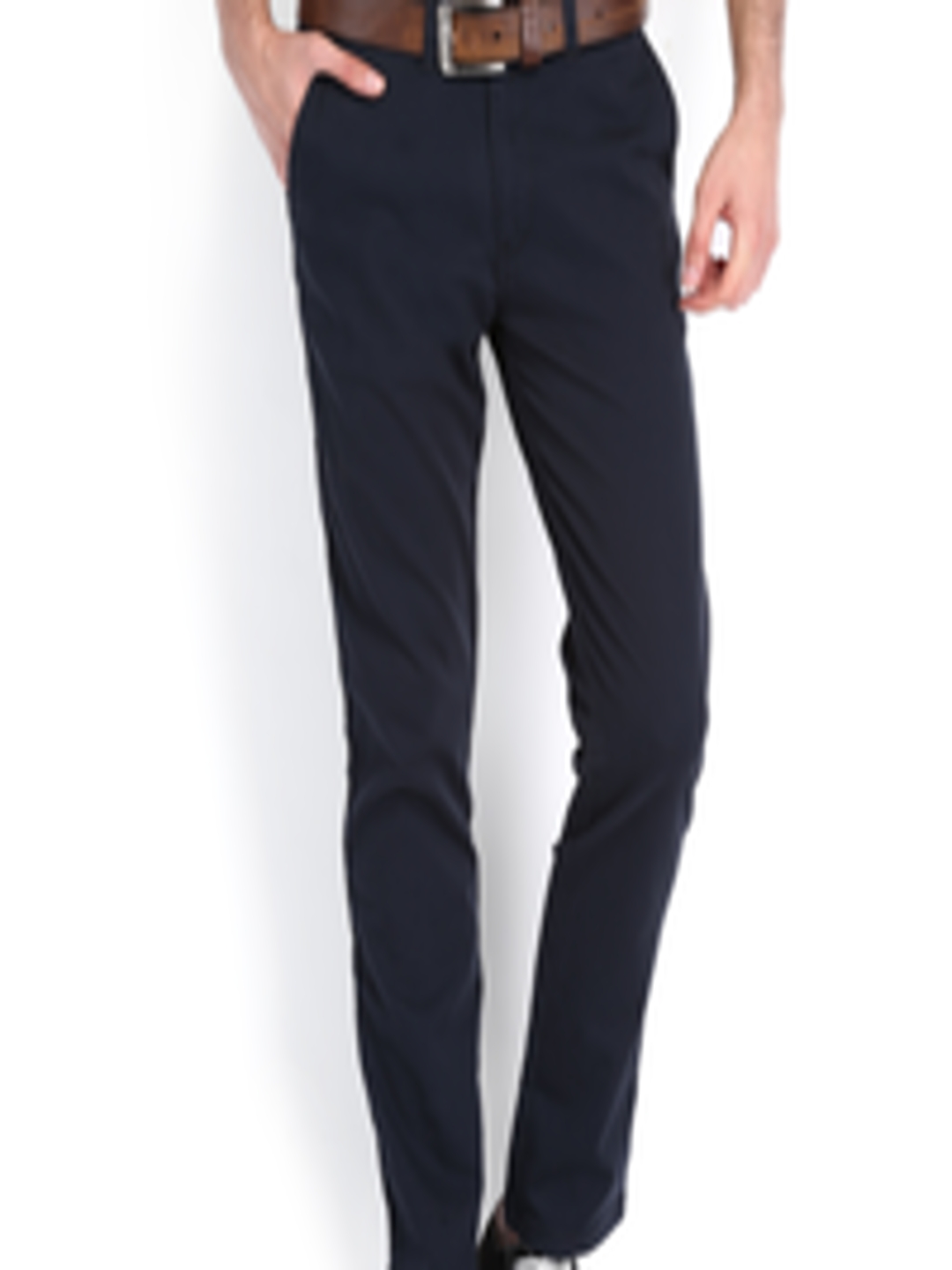 Buy Highlander Men Navy Slim Fit Trousers - Trousers for Men 602567 ...