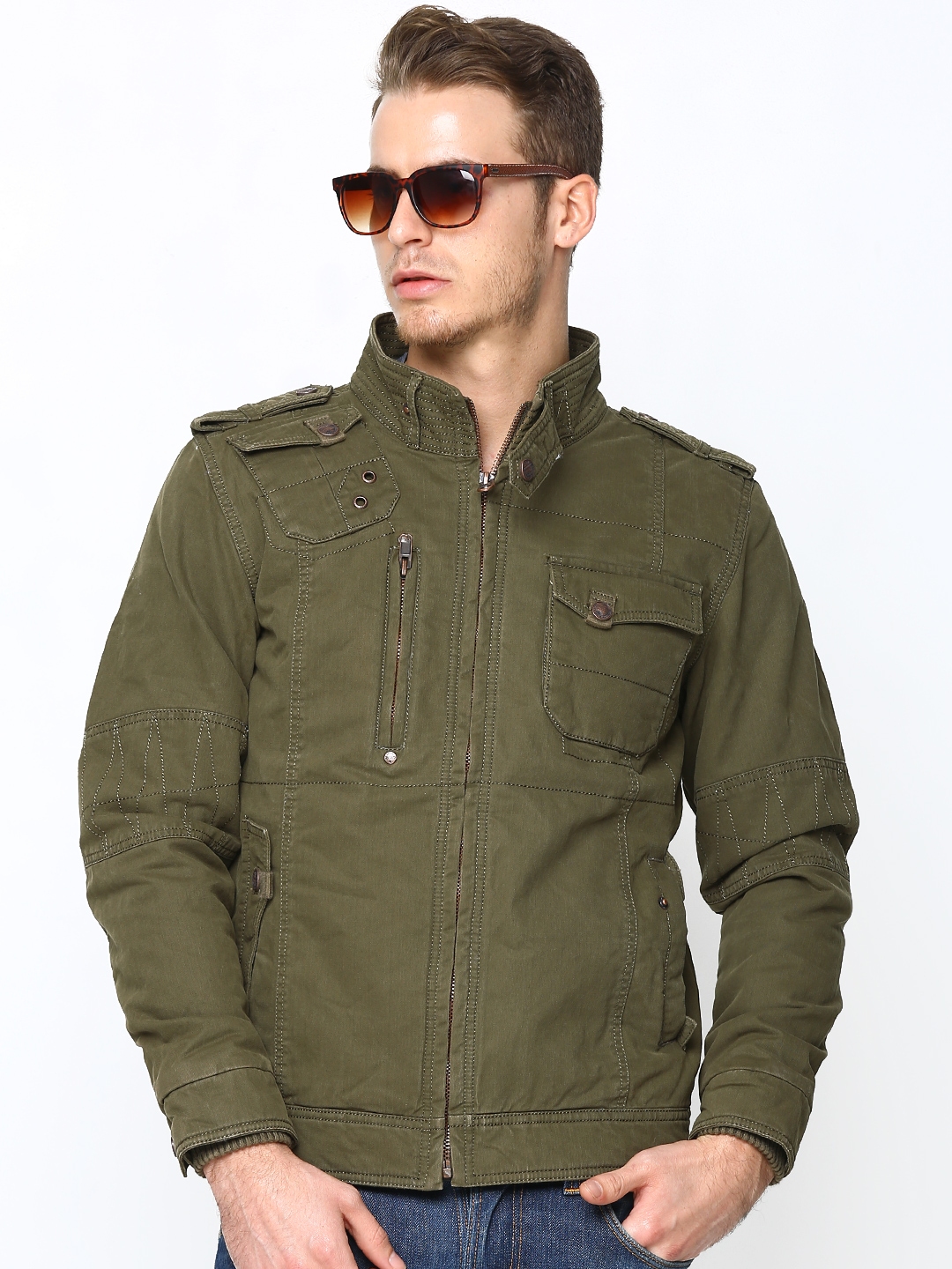 Buy Tycoon Men Olive Green Jacket - Jackets for Men 606475 | Myntra