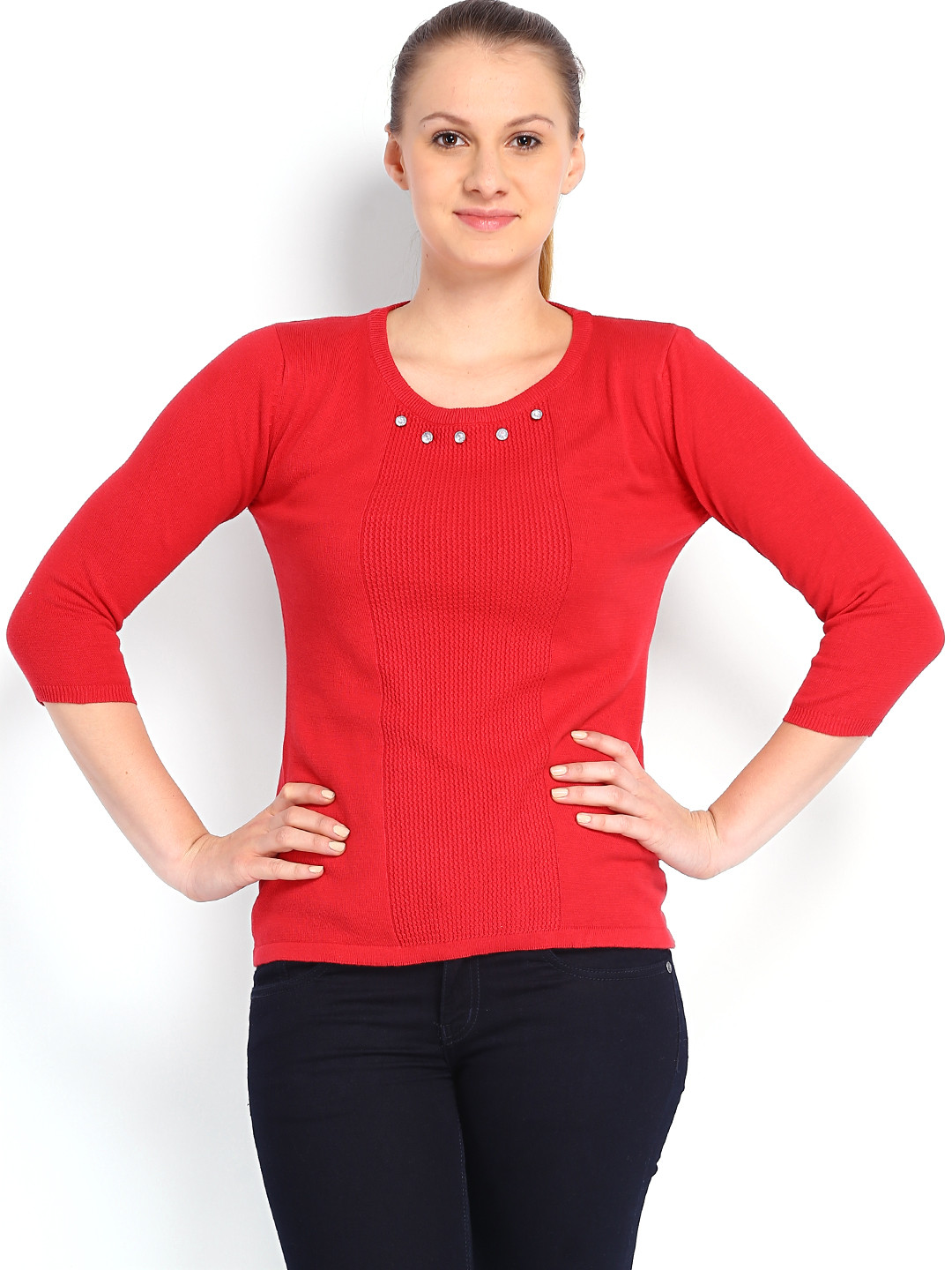 Buy Riot Women Red Sweater - Sweaters for Women 608281 | Myntra