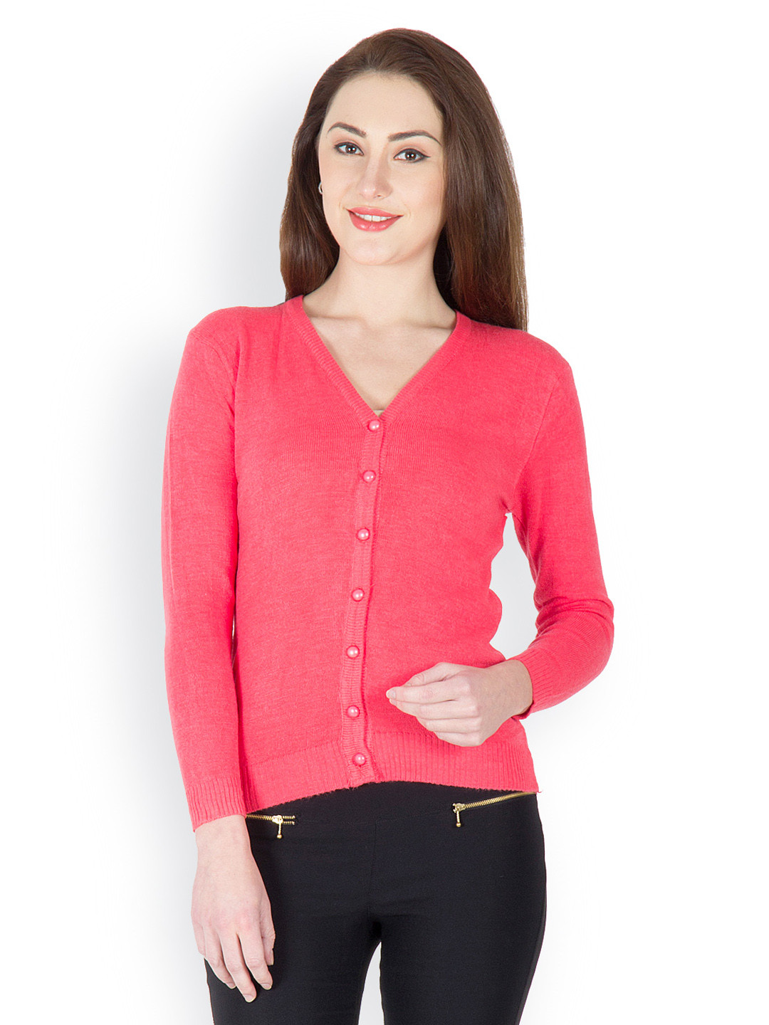 Buy Camey Women Peach Cardigan - Sweaters for Women 610785 | Myntra