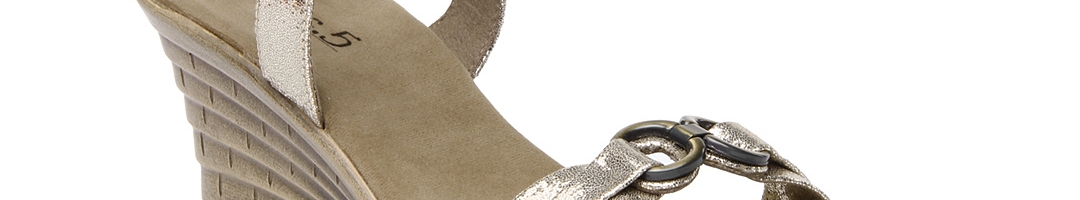 Buy Inc.5 Women Gold Toned Wedges - Heels for Women 614570 | Myntra