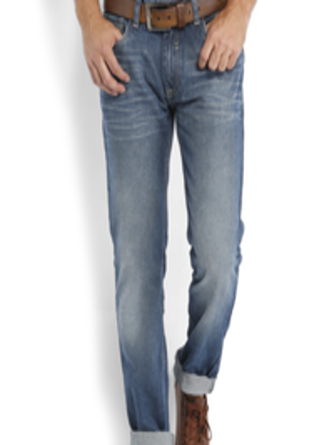Buy Locomotive Men Blue Slim Straight Fit Jeans - Jeans for Men 621430 ...