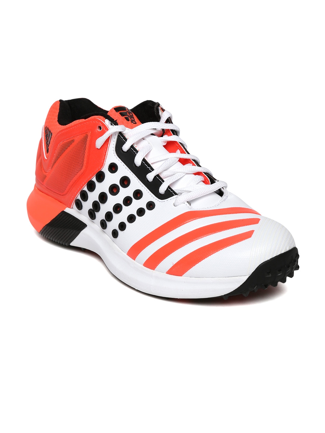 Buy ADIDAS Men White & Coral Orange Adipower Vector Mid Cricket Shoes - Sports Shoes for Men 