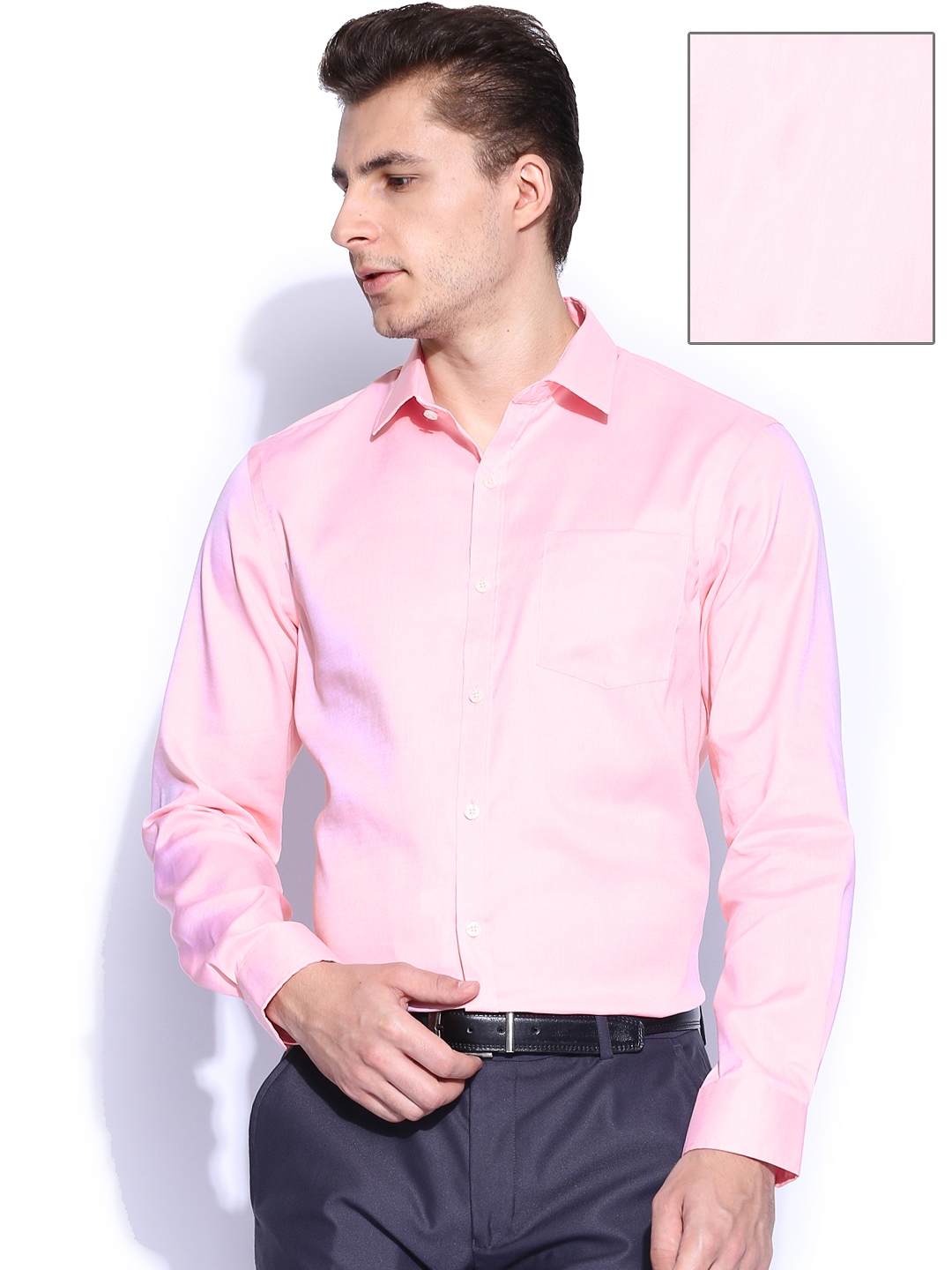pink formal shirt for men