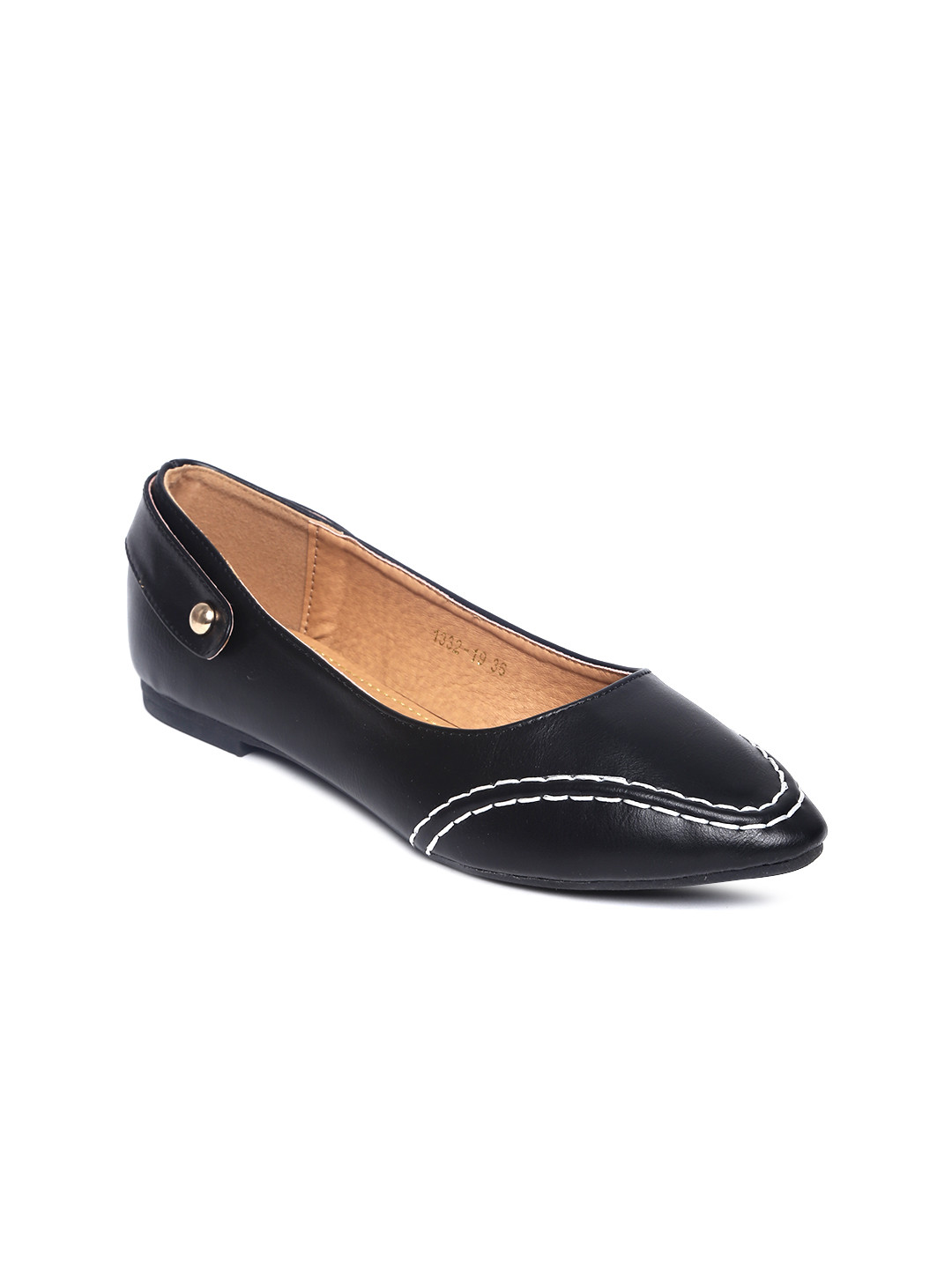 plain black flat shoes