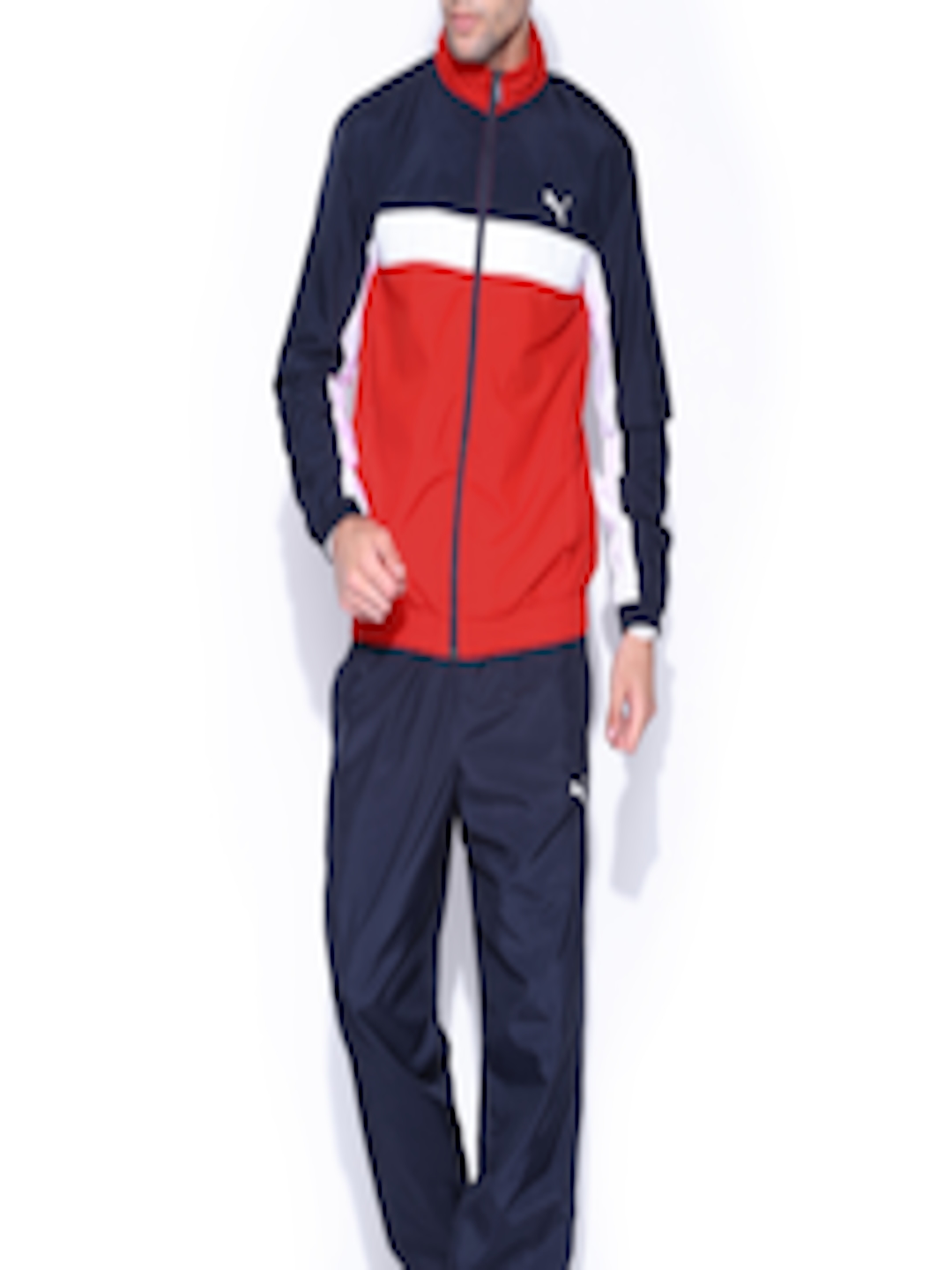 Buy PUMA Men Red & Navy ESS Tracksuit - Tracksuits for Men 635227 | Myntra