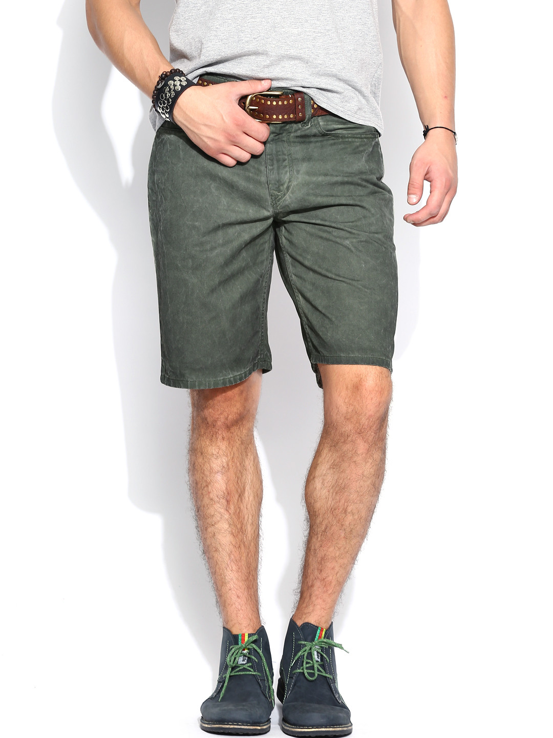 Buy Roadster Men Green Shorts Shorts for Men 642628 Myntra