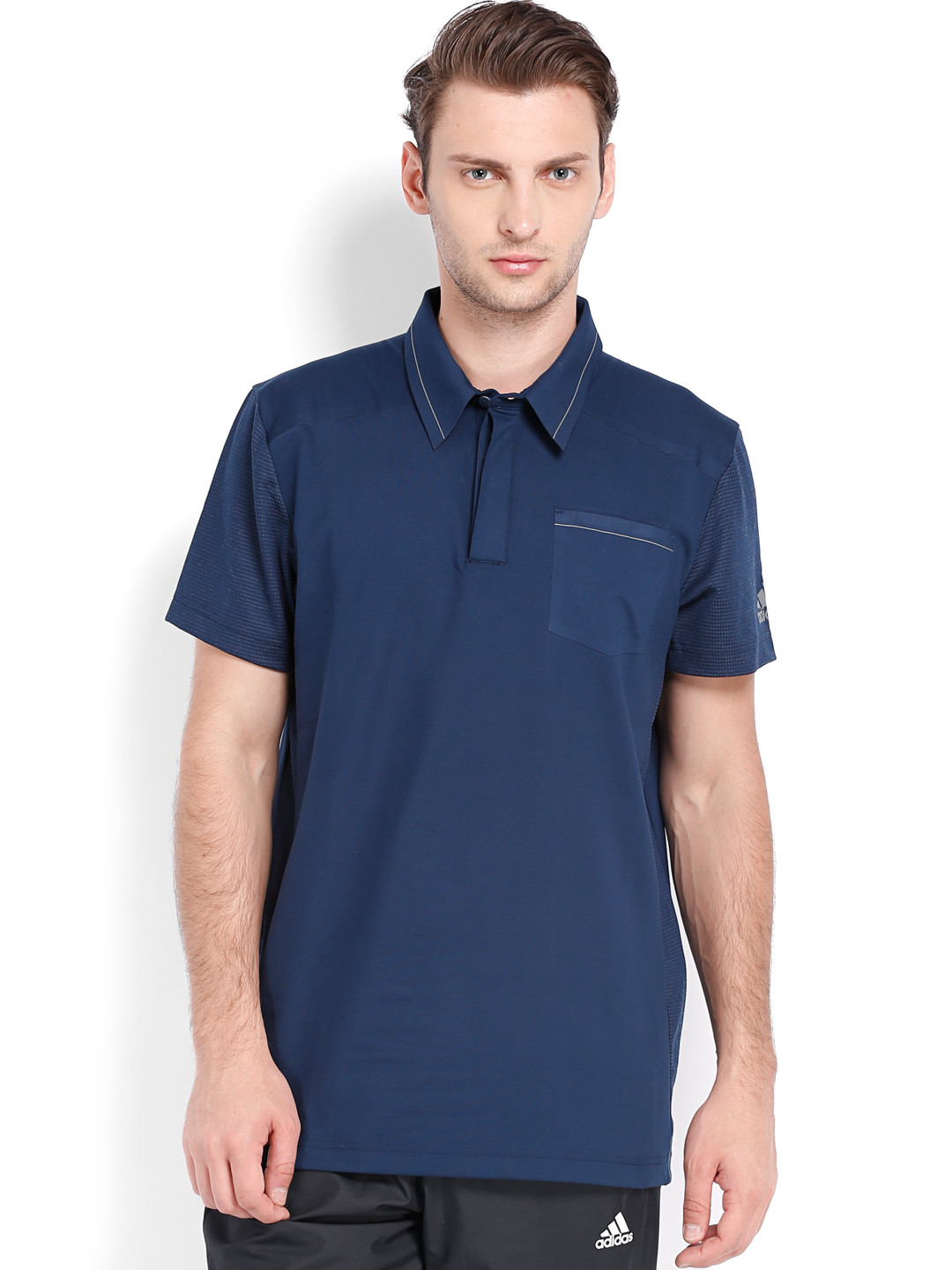Buy ADIDAS Men Navy Polo T Shirt - Tshirts for Men 653874 | Myntra