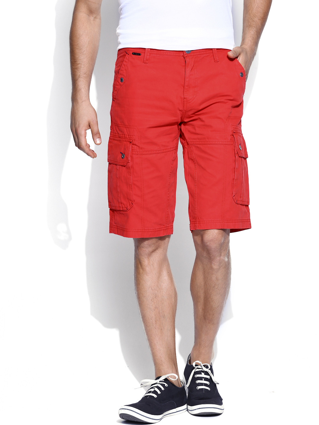 Buy Celio Men Red Cargo Shorts Shorts for Men 654113 Myntra