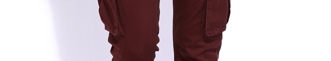 Buy Kook N Keech Men Maroon Cargo Trousers - Trousers for Men 655144 ...
