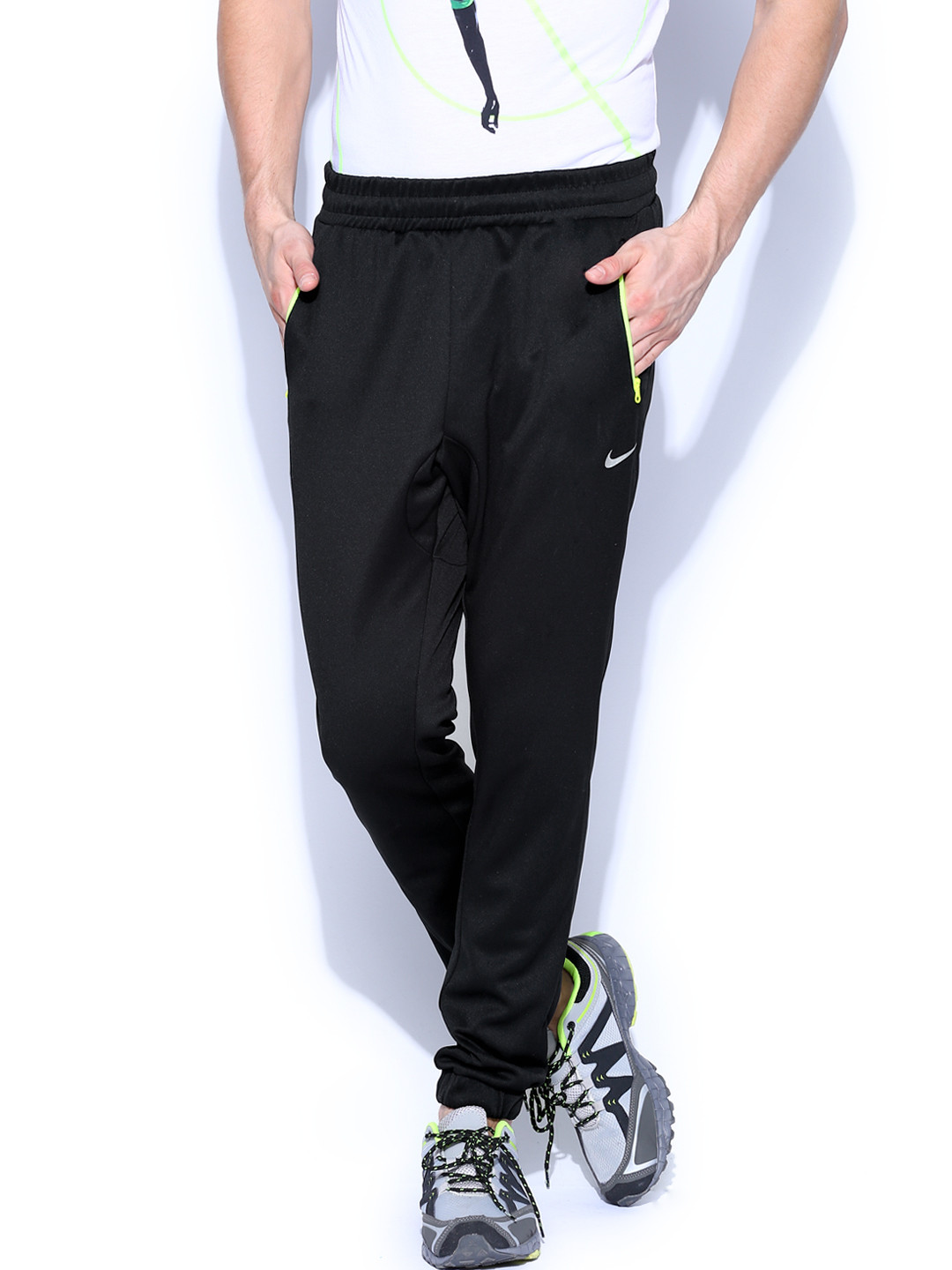 mens nike track pants black
