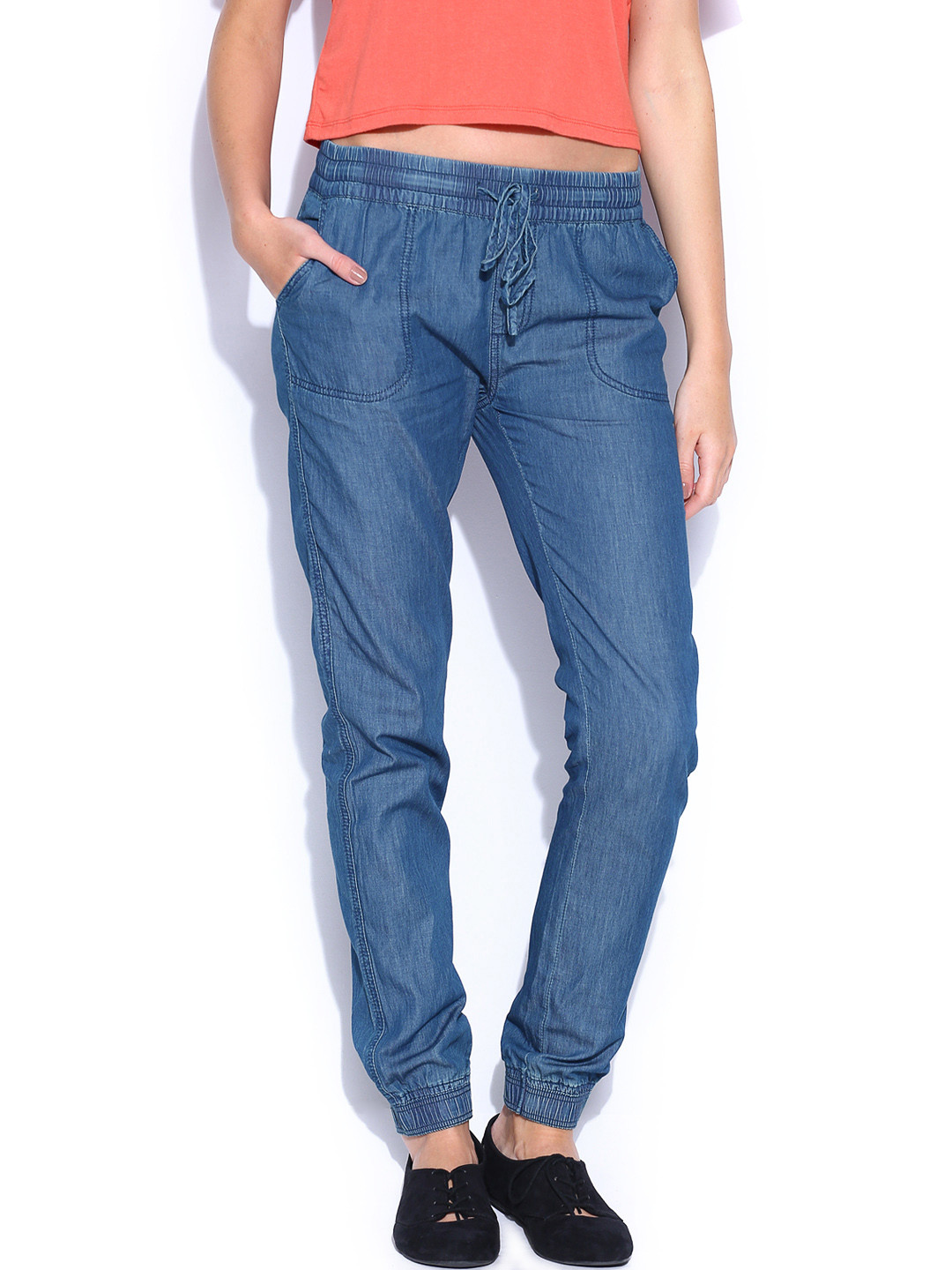 Buy Fox Women Blue Jogger Fit Jeans Jeans for Women 670834 Myntra
