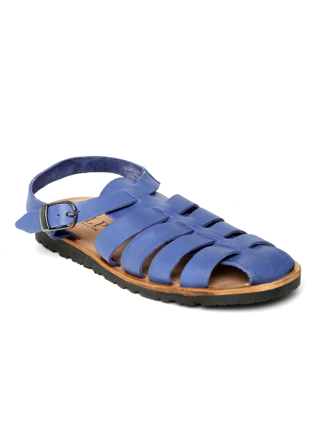 louis philippe men's leather sandals and floaters