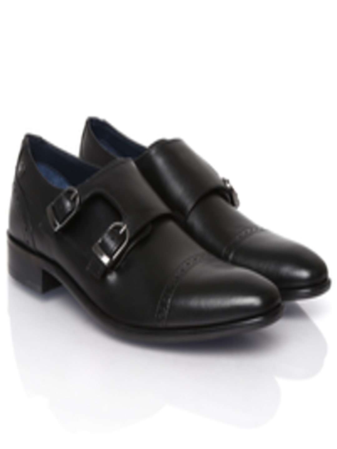 Buy Louis Philippe Men Black Leather Semiformal Shoes - Formal Shoes ...