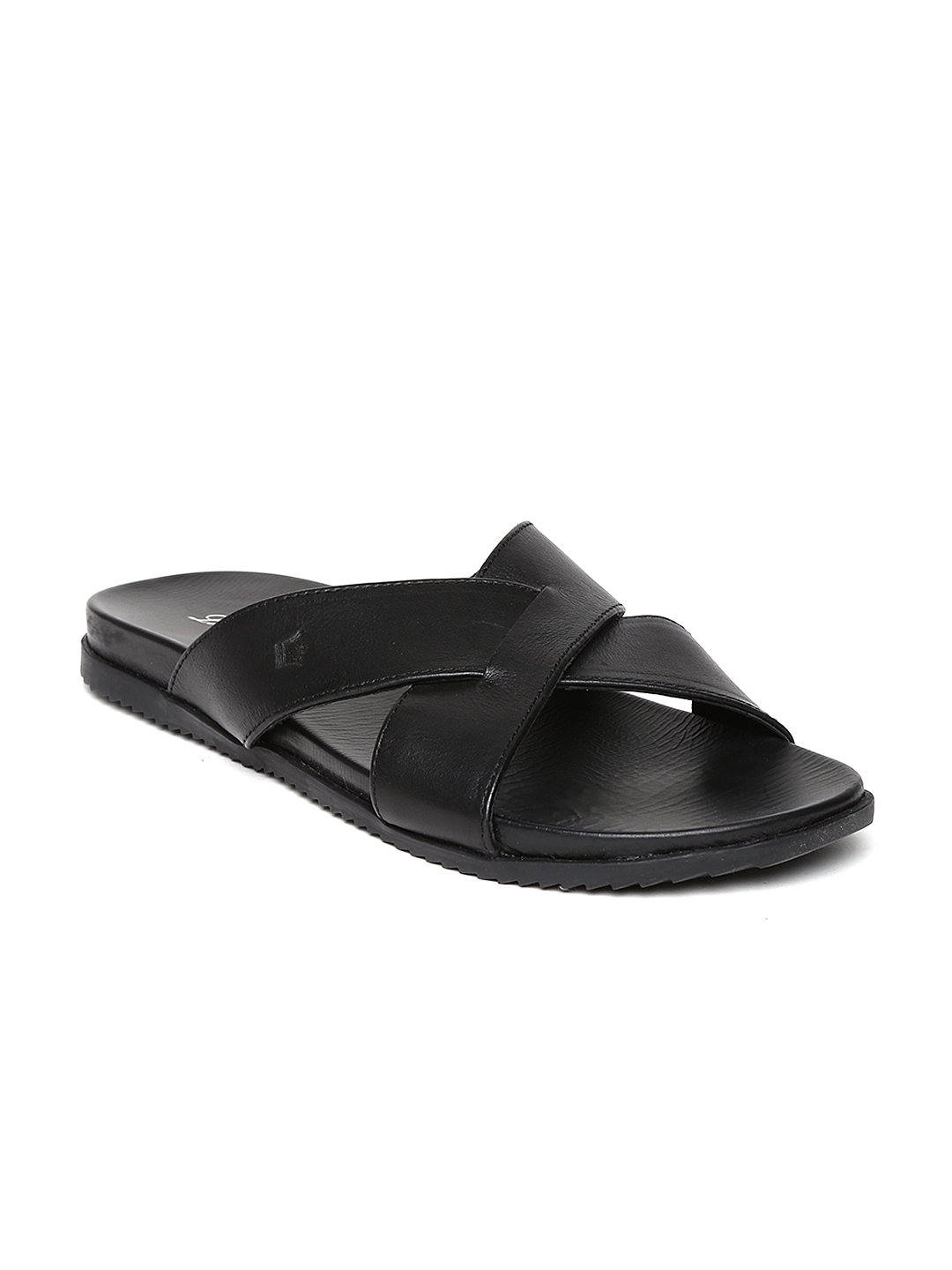 louis philippe men's leather sandals and floaters