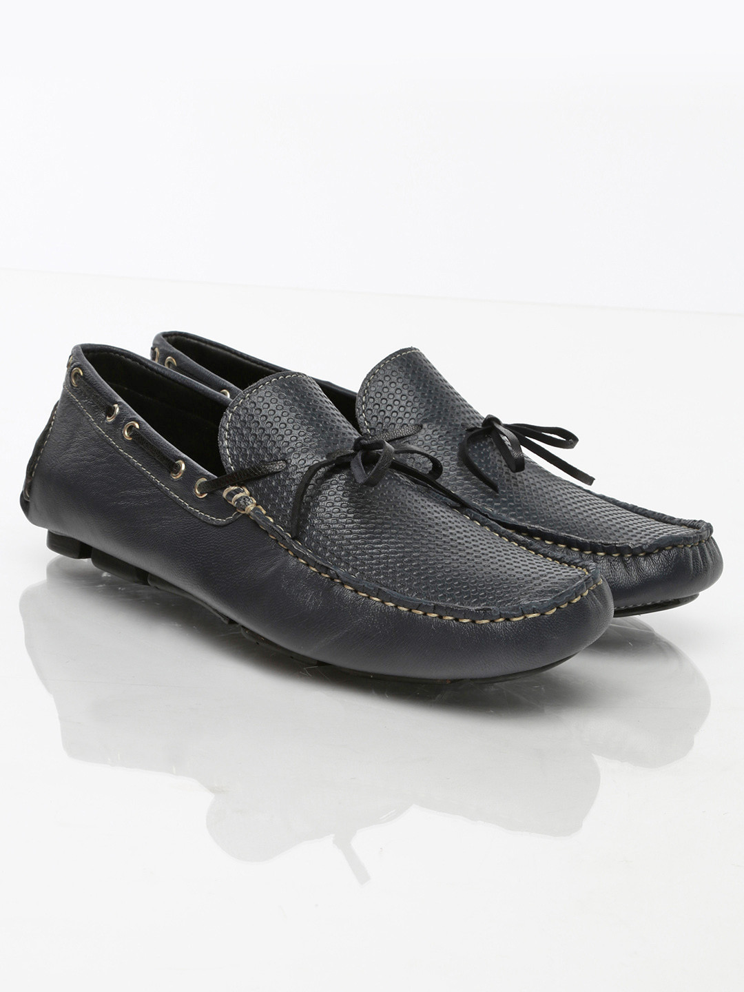 Buy Mast & Harbour Men Navy Leather Boat Shoes Casual Shoes for Men