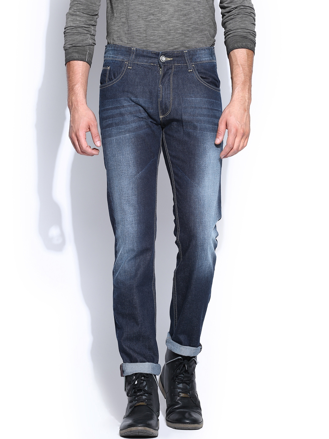 Buy Roadster Men Blue Corvette Slim Fit Jeans - Jeans for Men 677975 ...