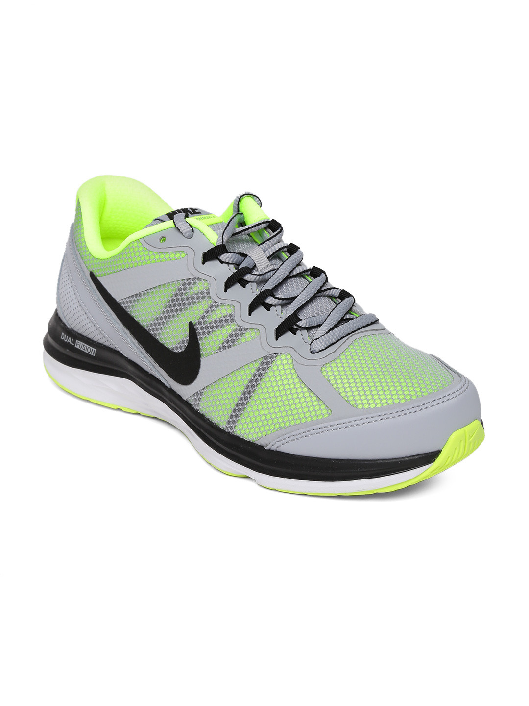 Buy Nike Boys Grey Dual Fusion Run 3 (GS) Running Shoes