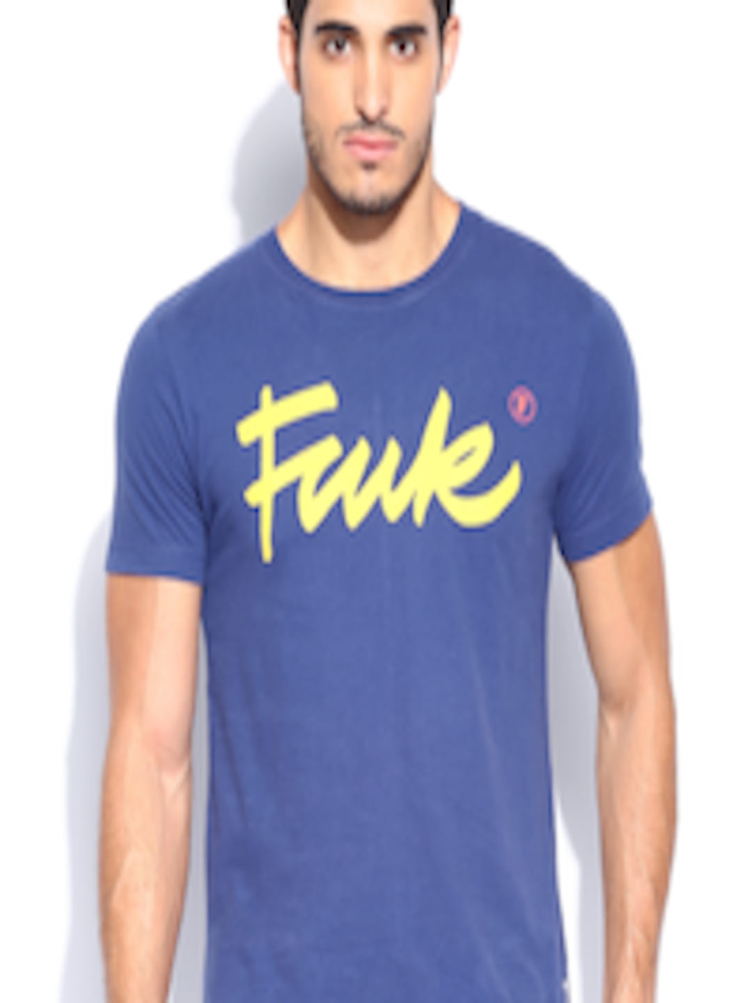 Buy French Connection Men Blue Printed Pure Cotton T Shirt - Tshirts ...