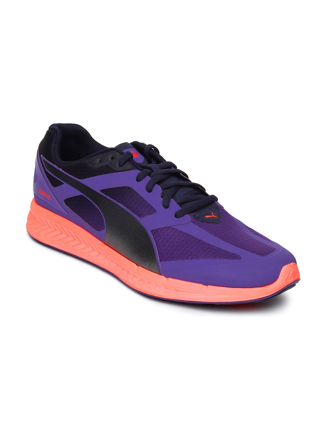 Buy PUMA Men Purple & Black Ignite Running Shoes - Sports Shoes for Men ...