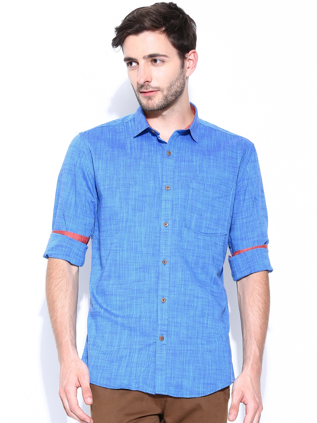 Buy British Club Men Blue Casual Shirt - Shirts for Men 696915 | Myntra