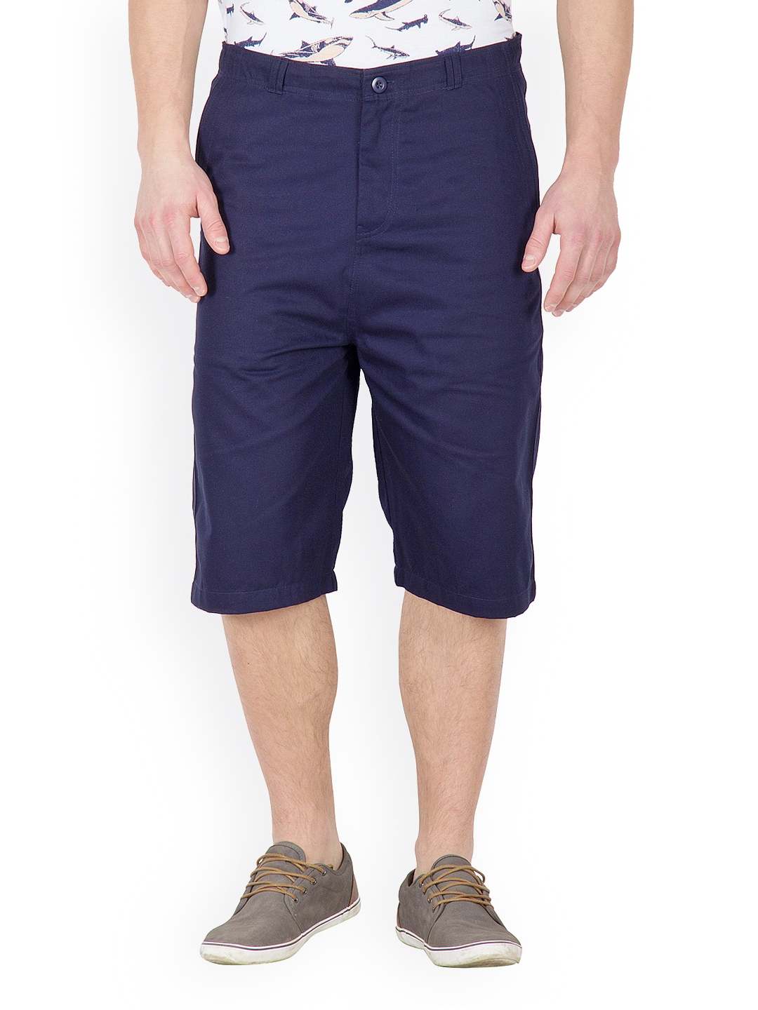Buy Hypernation Men Navy 3/4th Shorts - Shorts for Men 703608 | Myntra